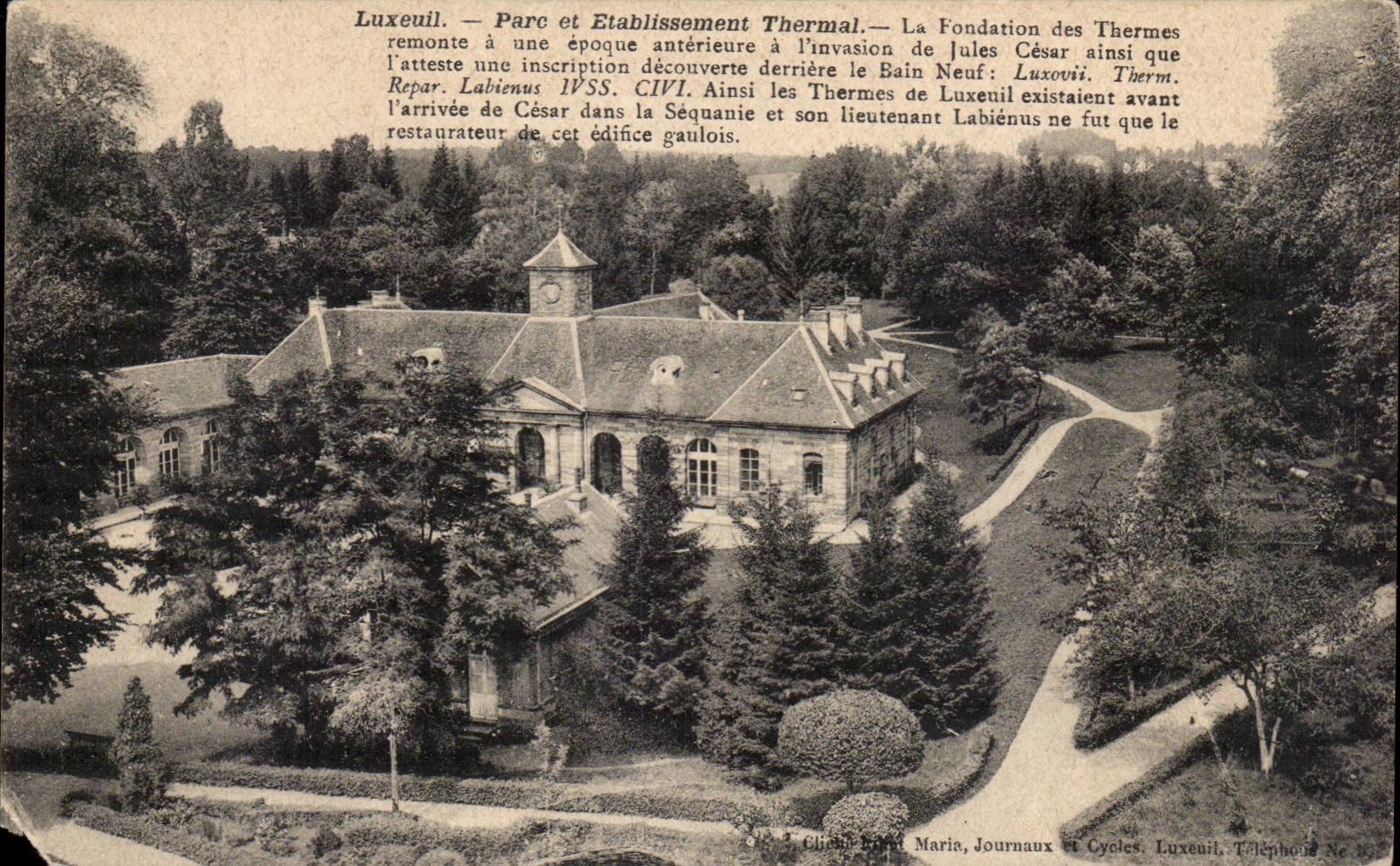 Luxeuil - Parc et Etablissement Thermal CPA 