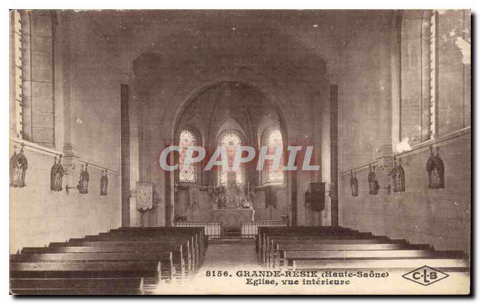 Grande Resie - L'Eglise - Vue Interieure CPA 