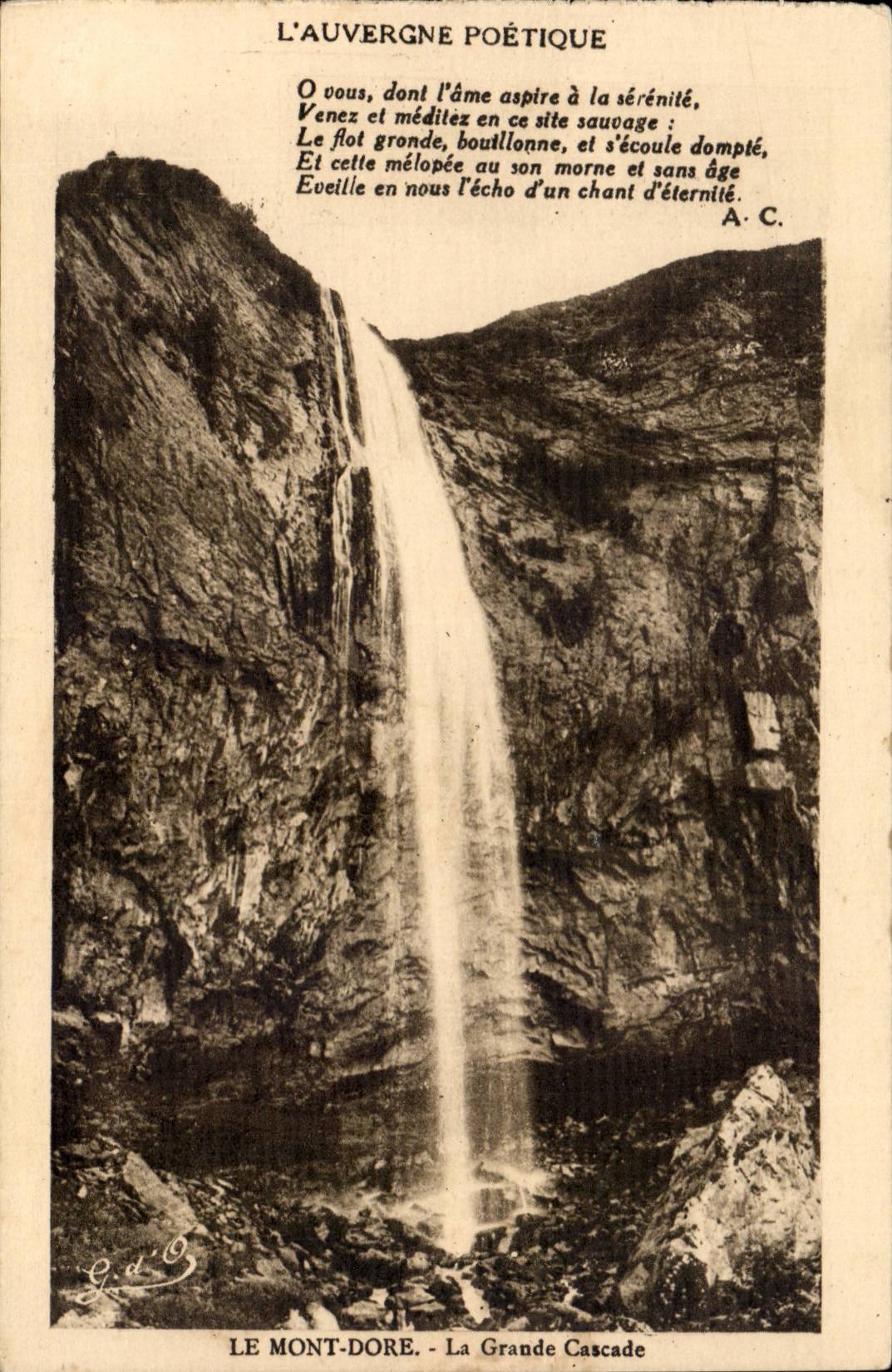 Le Mont Dore - La Grande Cascade CPA 