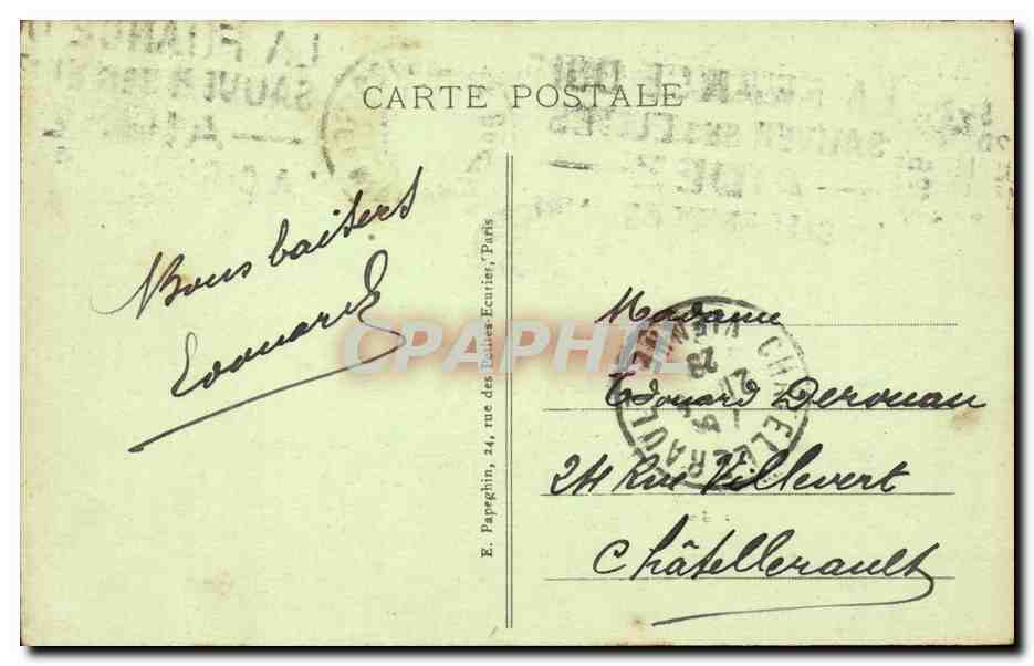 Paris 10 - Gare de l'Est et le Metropolitain - tramway CPA  — Verso