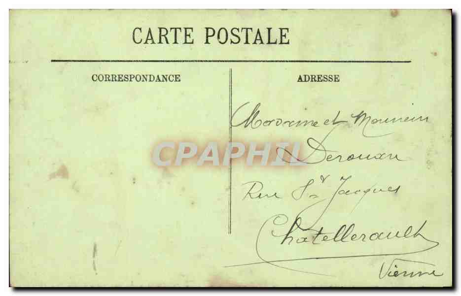 Paris 1 - Statue - Quand Meme de Mercie CPA  — Verso