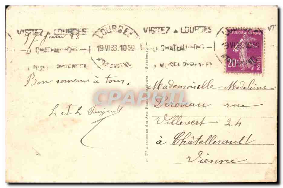 Betharram - Chapelle du Bienheureux et le Gave - CPA  — Verso