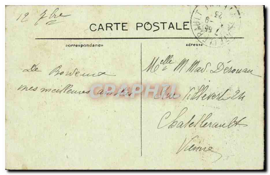 Bordeaux - L'Horloge - CPA  — Verso