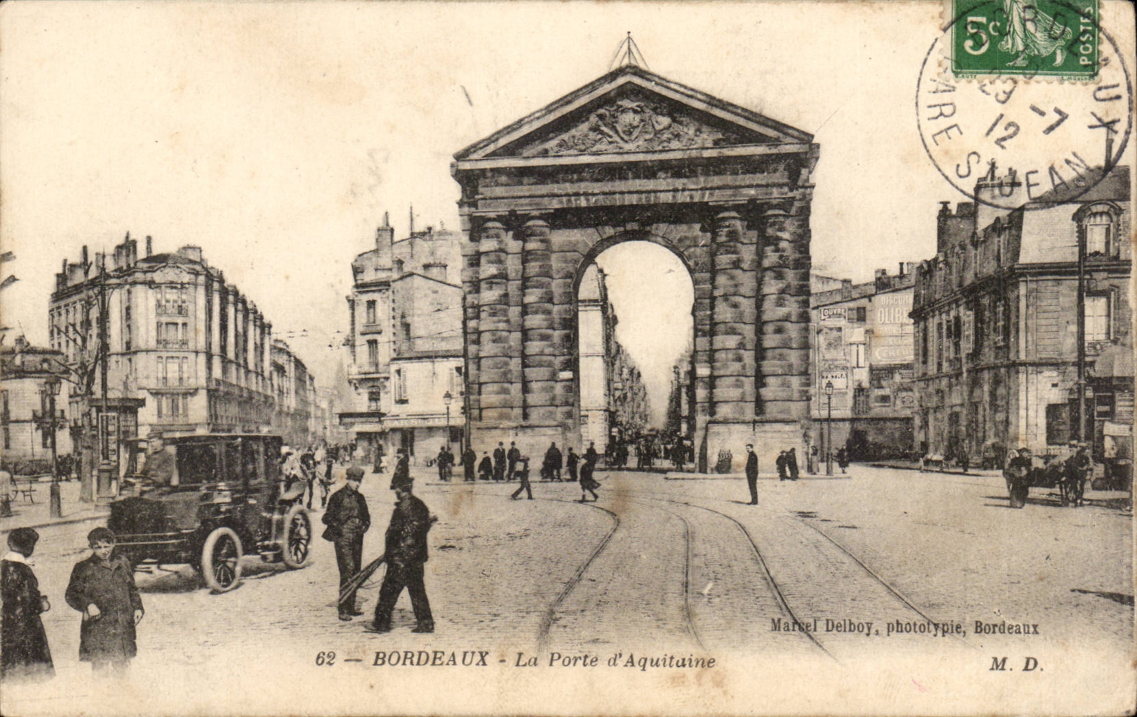 Bordeaux - La Porte d'Aquitaine — Marcel Delboy, phototypie, Bordeaux