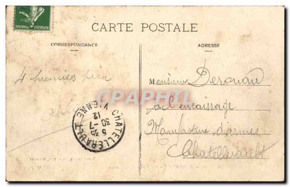 Bordeaux - La Porte d'Aquitaine — Marcel Delboy, phototypie, Bordeaux — Verso