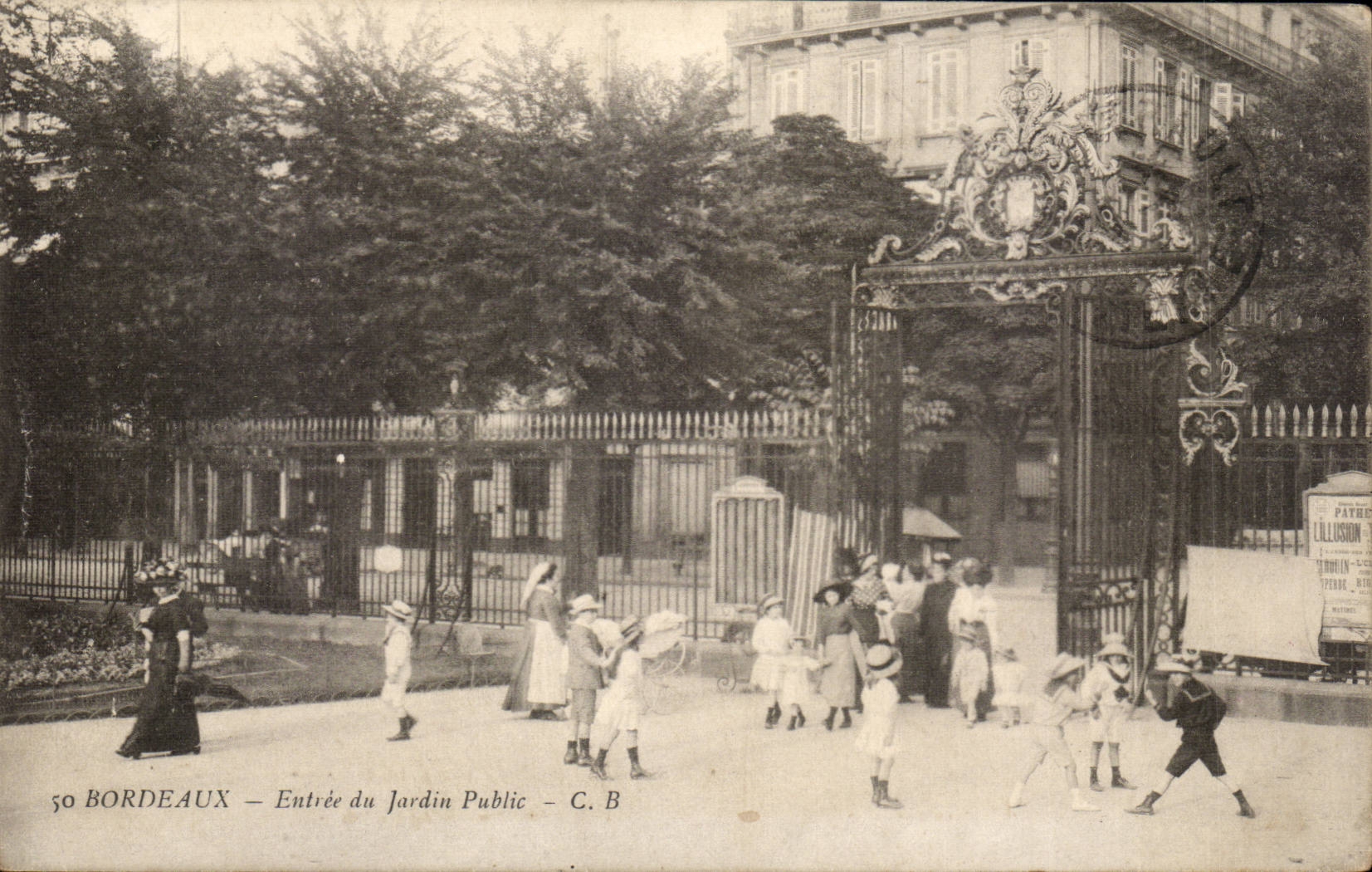 Bordeaux — Entrée du Jardin Public — C. B