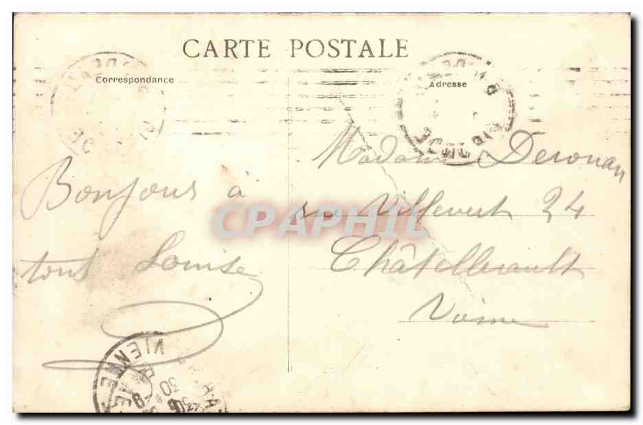 Bordeaux - Theatre Francais - CPA  — Verso