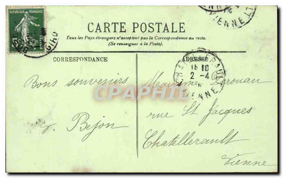 Bordeaux - L'Eglise de Notre Dame - CPA  — Verso