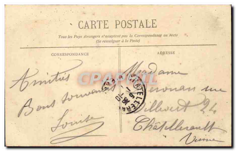 Bordeaux - Le portique de l'Hotel de Ville - CPA  — Verso