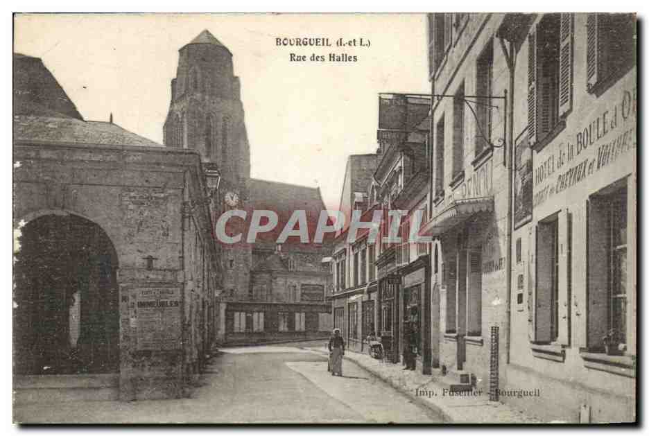 Bourgueil (d.-et L.) — Rue des Halles — Imp. Fasenier, Bourgueil