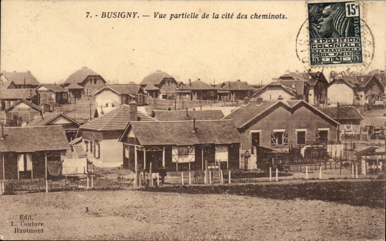 Busigny - Vue partielle de la Cite des Cheminots - CPA (mine mining)