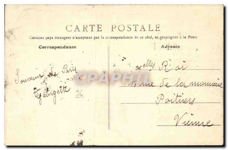 Paris 2 - Bourse du Commerce - CPA  — Rückseite