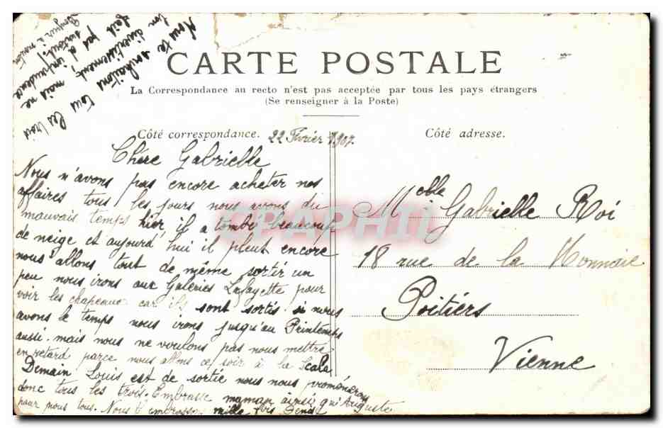 Paris - 8 - Place de la Concorde - CPA  — Rückseite