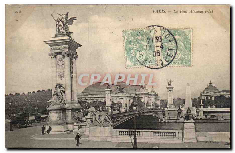 Paris - 7 - Le Pont Alexandre III - CPA 