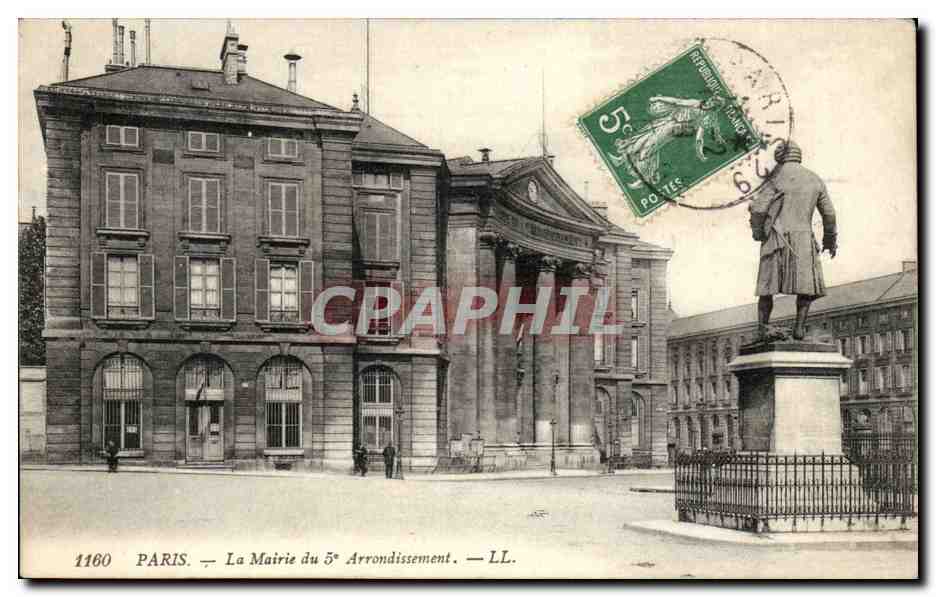 Paris - 5 - La Mairie de 5 Arrondissement CPA 