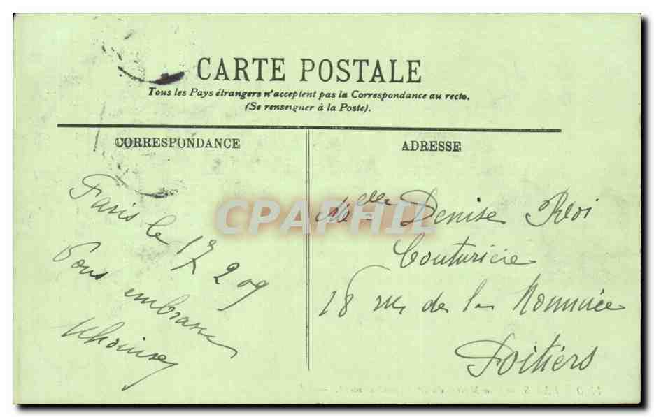 Paris - 5 - La Mairie de 5 Arrondissement CPA  — Rückseite