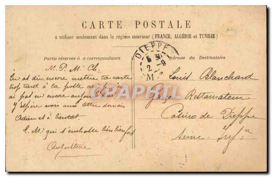 Paris - 1 - Rue de Rivoli - CPA  — Verso