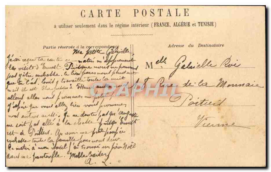 Paris - 8 - Avenue de l'Opera - autobus - la police - CPA  — Verso