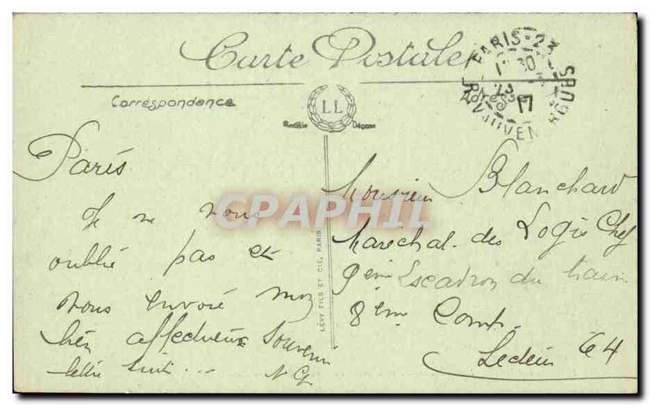 Paris 8 - Avenue de l'Opera prise du Grand Hotel du Louvre - CPA  — Rückseite