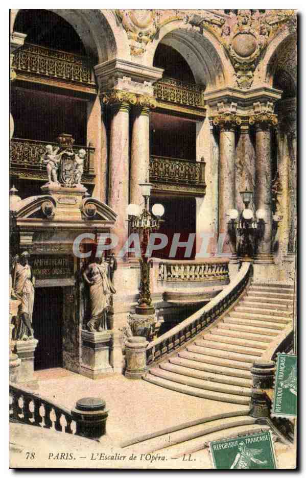 Paris 8 - Escalier de l'Opera - CPA 