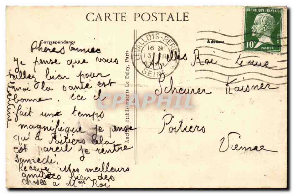Paris 8 - L'Opera - CPA  — Verso