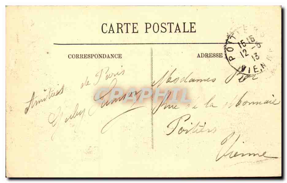 Paris 8 - La Madeleine - horse drawn carriage - CPA  — Rückseite