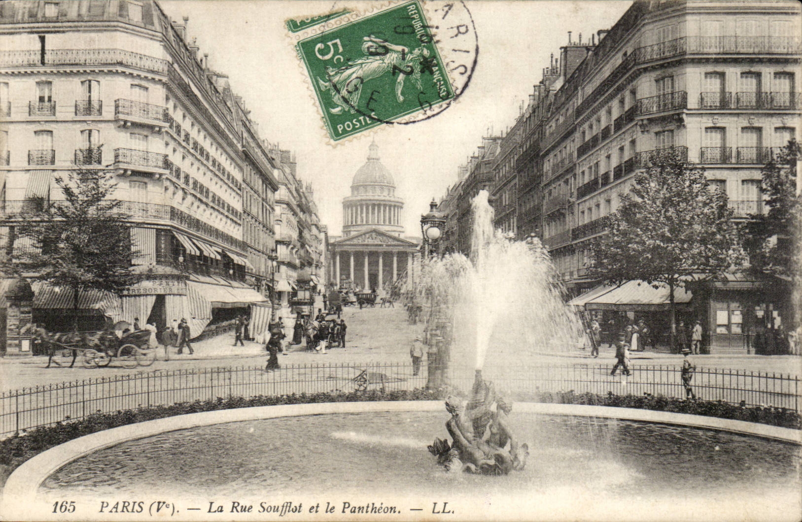 Paris 5 - Le Pantheon - La Rue Soufflot - CPA 