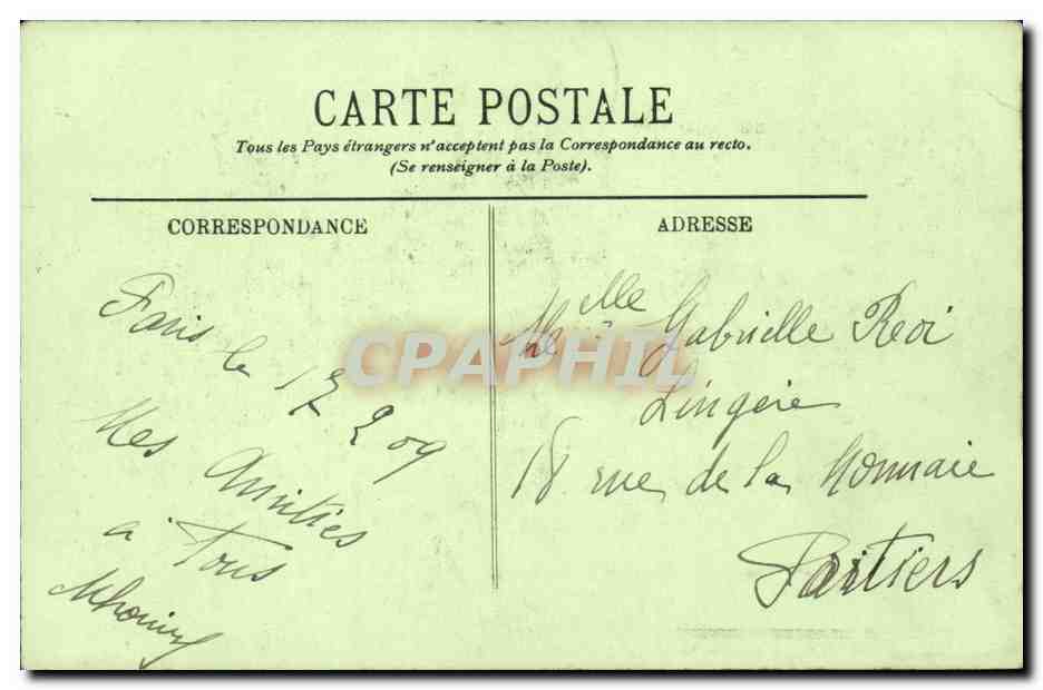 Paris 5 - Le Pantheon - La Rue Soufflot - CPA  — Rückseite