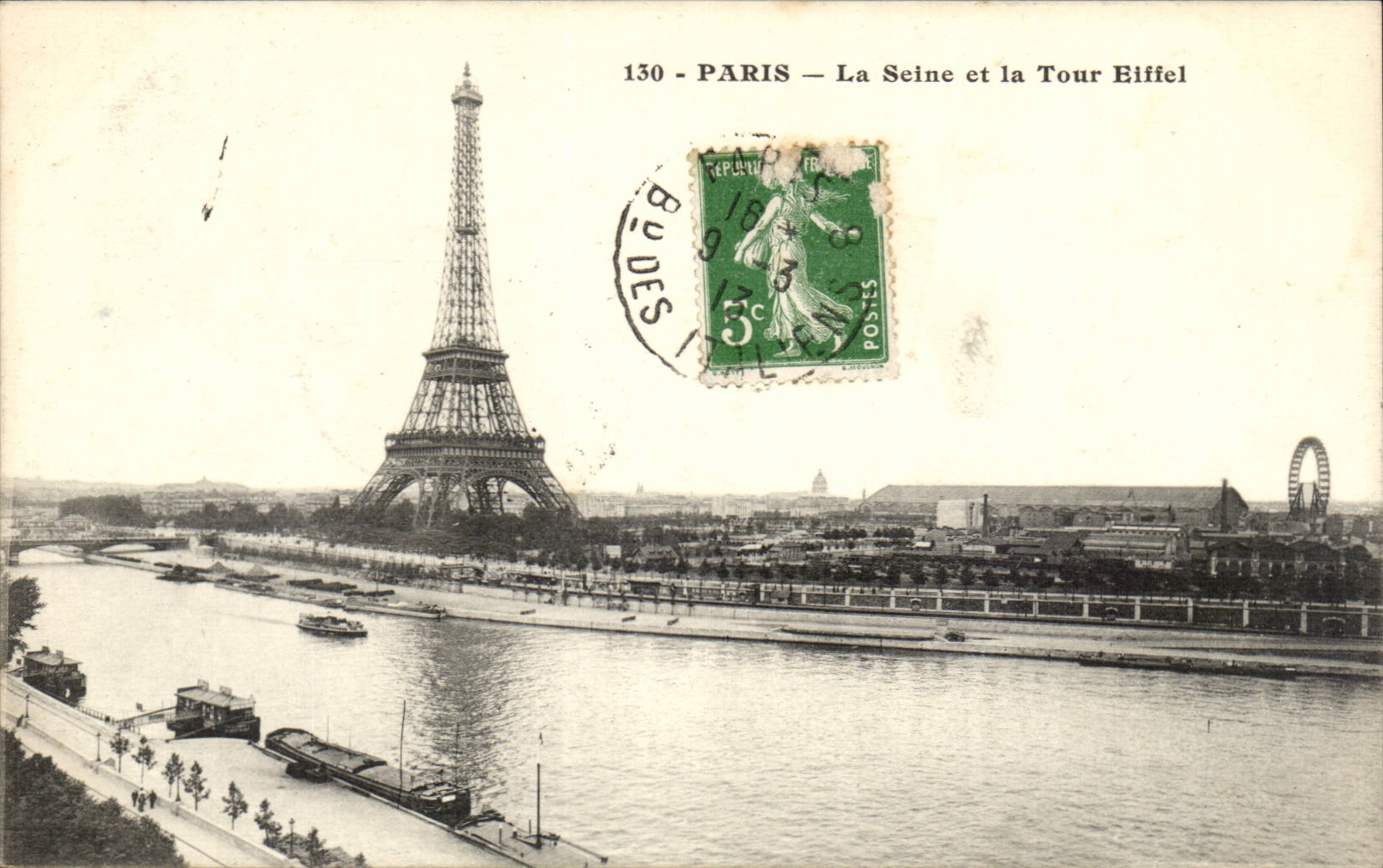 Paris 7 - La Seine et la Tour Eiffel - CPA 