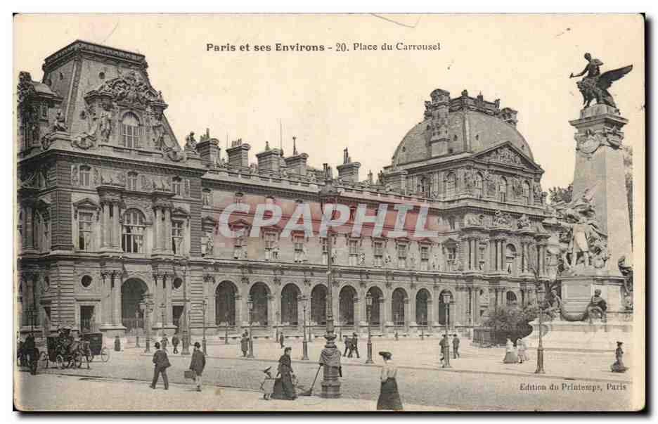 Paris 1 - Place du Carrousel - CPA 