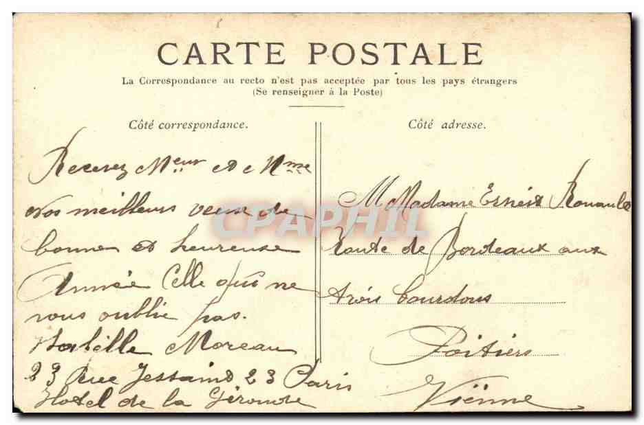 Paris 1 - Arc des Tuilleries - CPA  — Verso