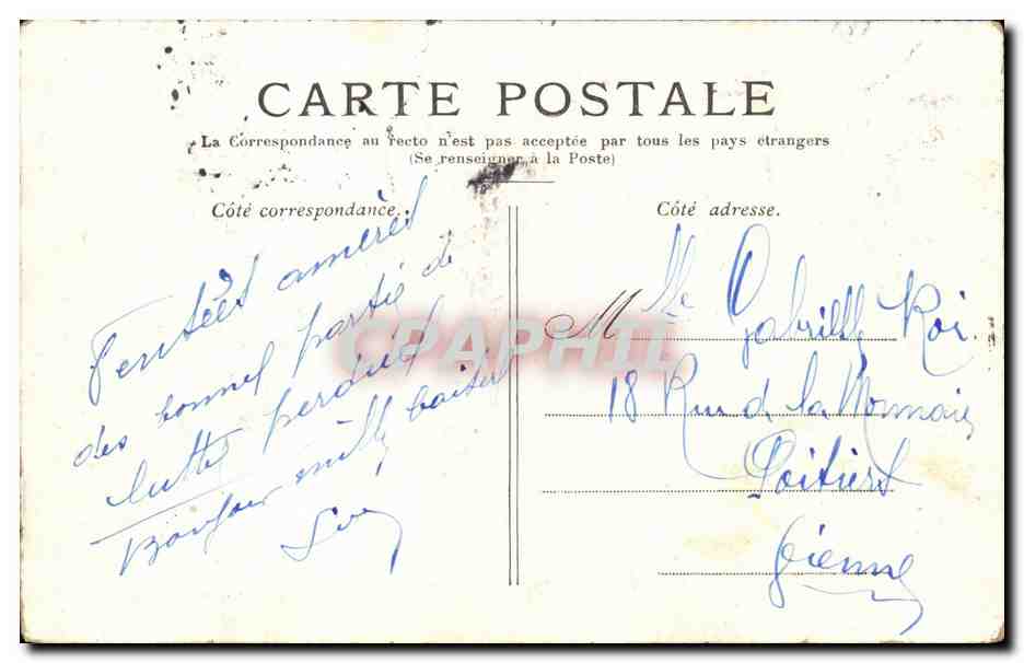 Paris 2 - Boulevard des Italiens CPA  — Rückseite