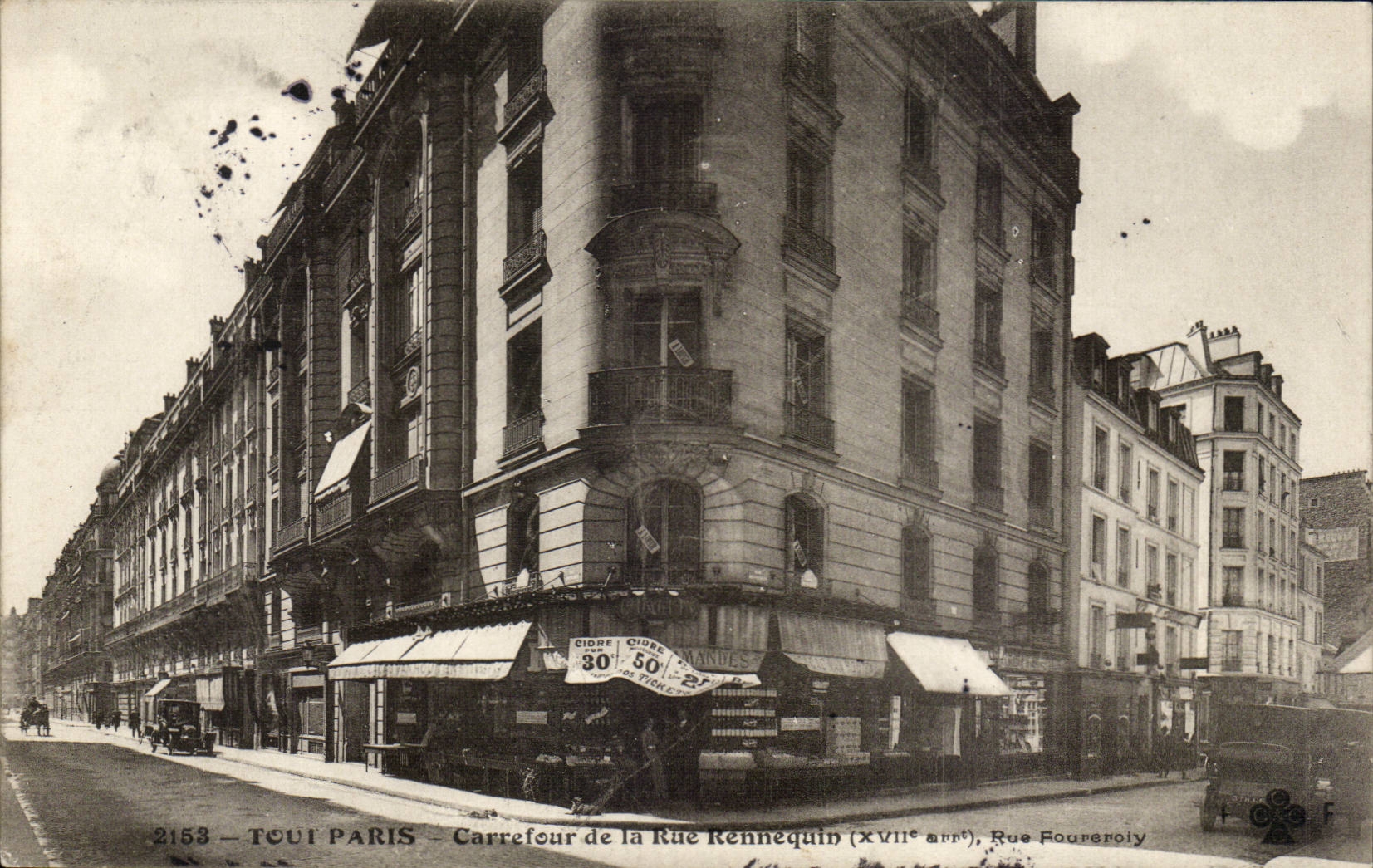 Paris - 17 - Carrefour de la Rue Rennequin - Rue Fouroroly CPA 