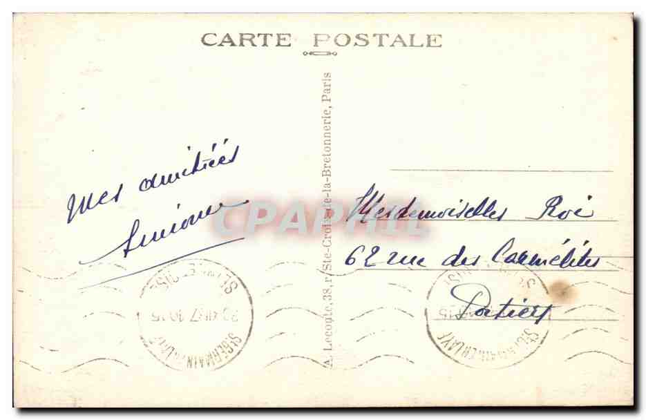 Paris - 1 - La Rue de Rivoli CPA  — Verso