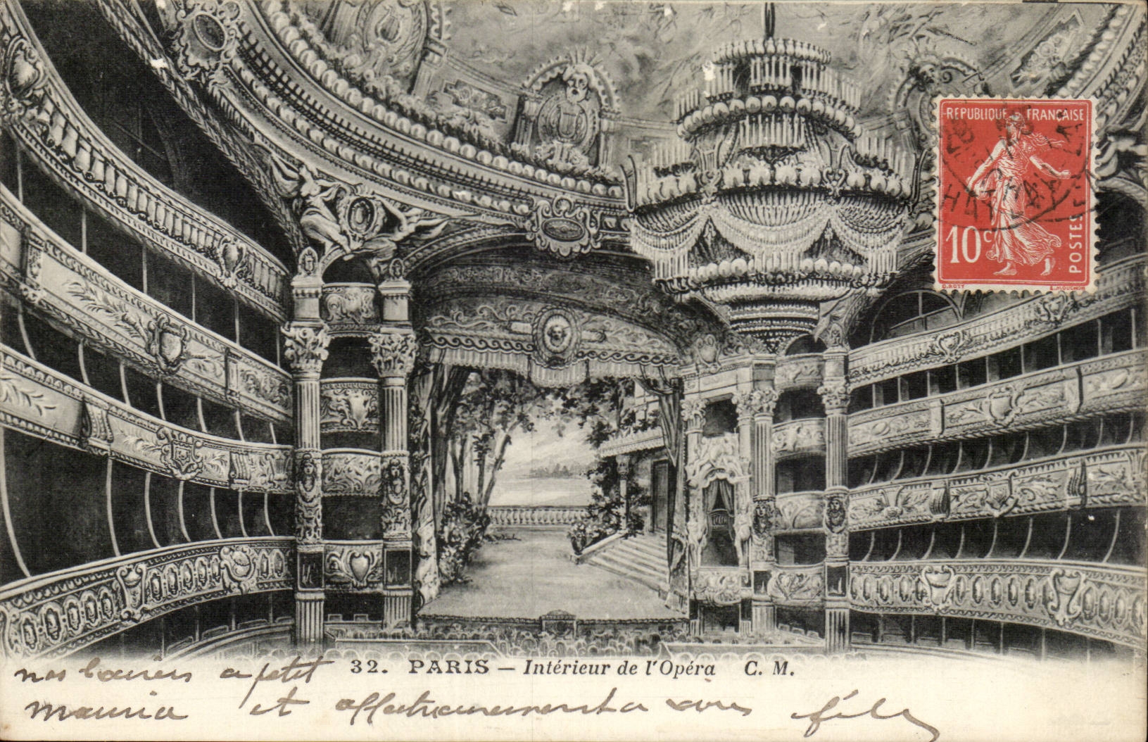 Paris - 8 Interieur de l'Opera CPA 