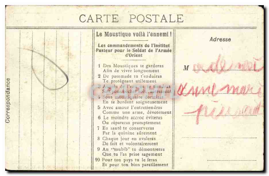 Pêcheur et soldat — S.S. d'État du Service de Santé M.P.A.O. n° 20 — E.V. PARIS — Reverso
