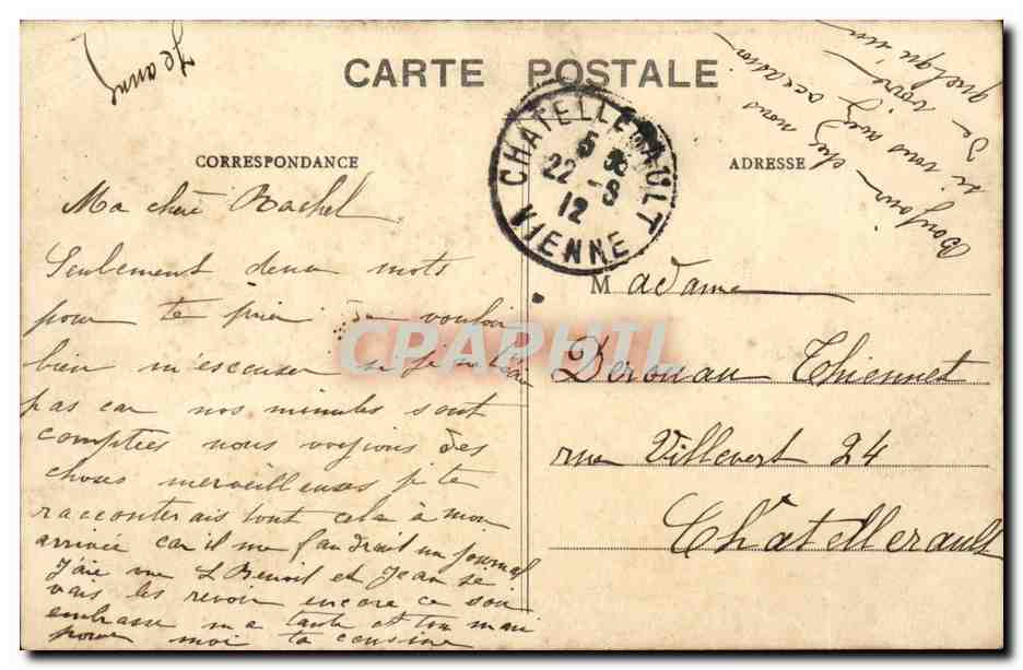 Paris - 10 - Gare du Nord - drapeau - CPA  — Verso