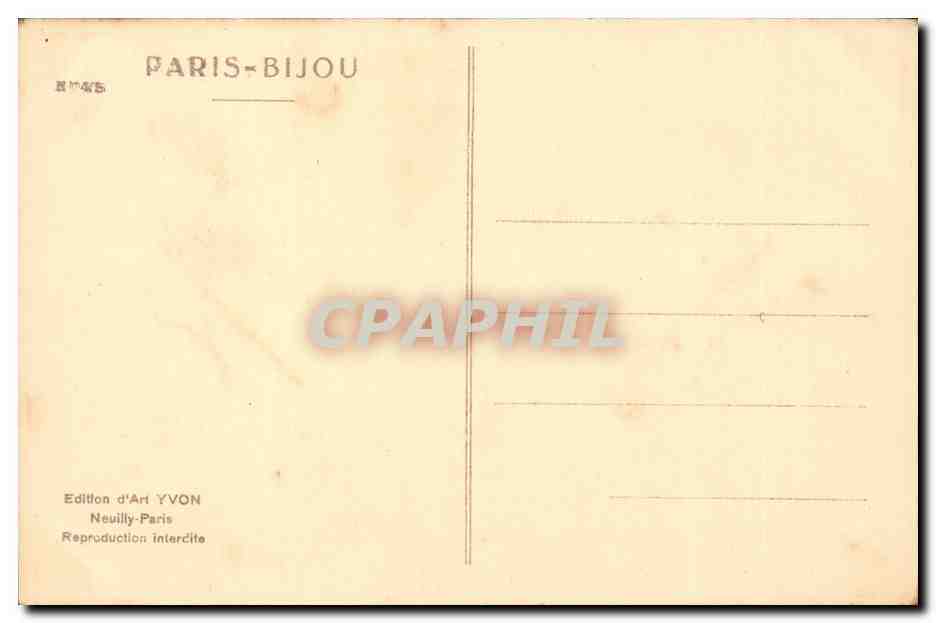 Paris - 1 - Place Vendome - CPA  — Rückseite