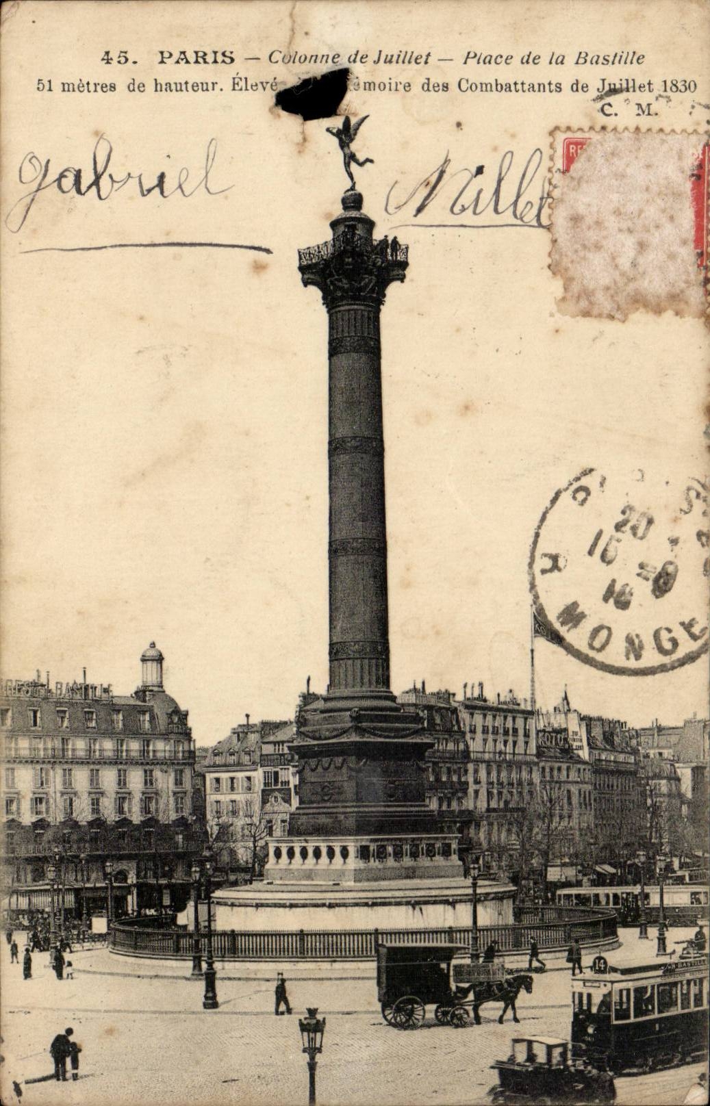 Paris — Siegessäule — Place de la Bastille — C. M. n°45