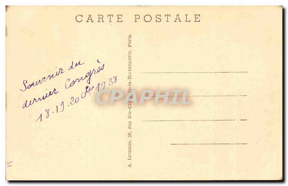 Paris - 1 - Place de la Bastille - CPA  — Rückseite
