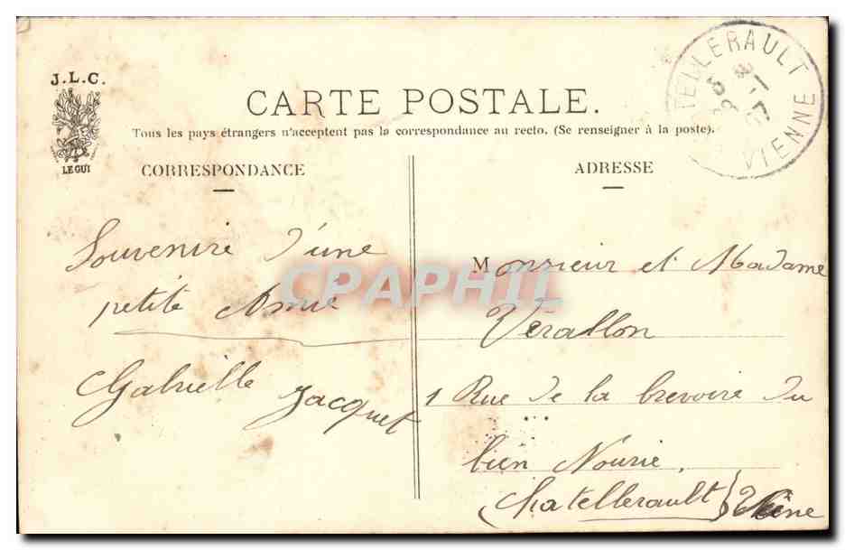Paris - 14 - Boulevard Montmartre - CPA  — Rückseite