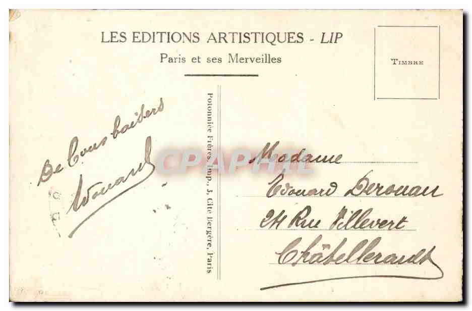 Paris -11 - Place de la Bastille et Colonne de Juillet - CPA  — Rückseite