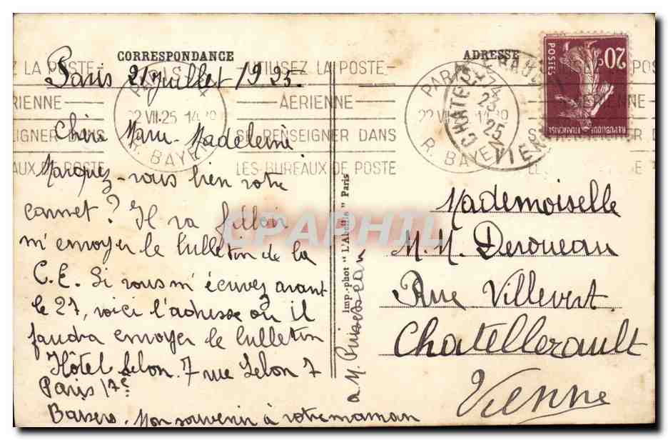 Paris - 8 - Place de la Concorde - Panorama - CPA  — Verso