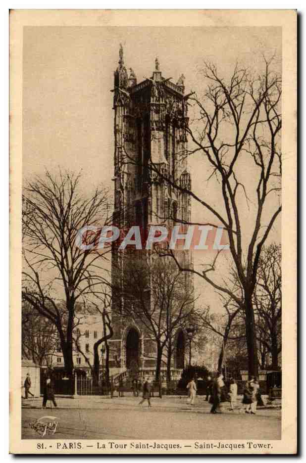 Paris - 4 - La Tour Saint Jacques - CPA 