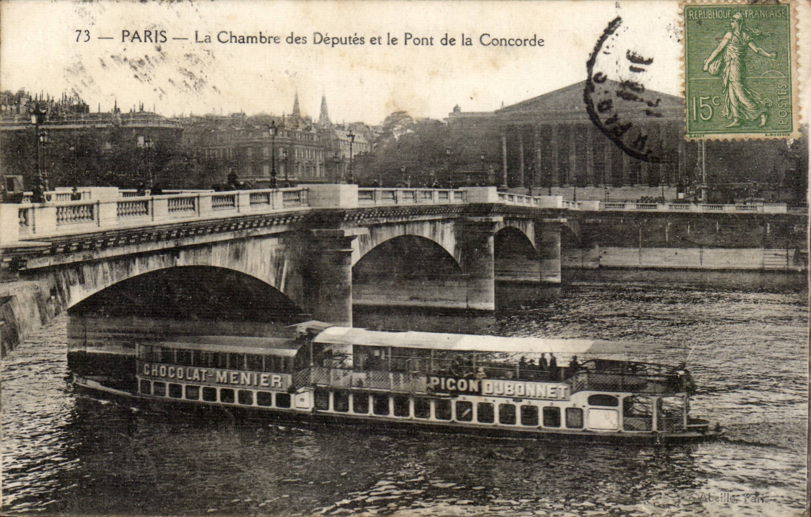 Paris - 8 - Le Chambre des Deputes et le Pont de la Concorde - CPA 