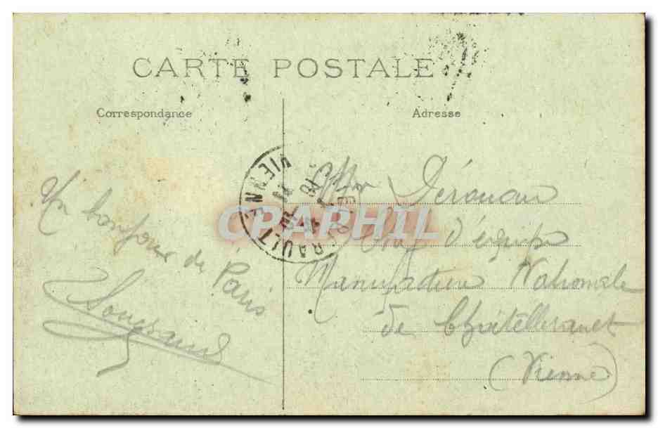 Paris - 8 - Le Chambre des Deputes et le Pont de la Concorde - CPA  — Verso