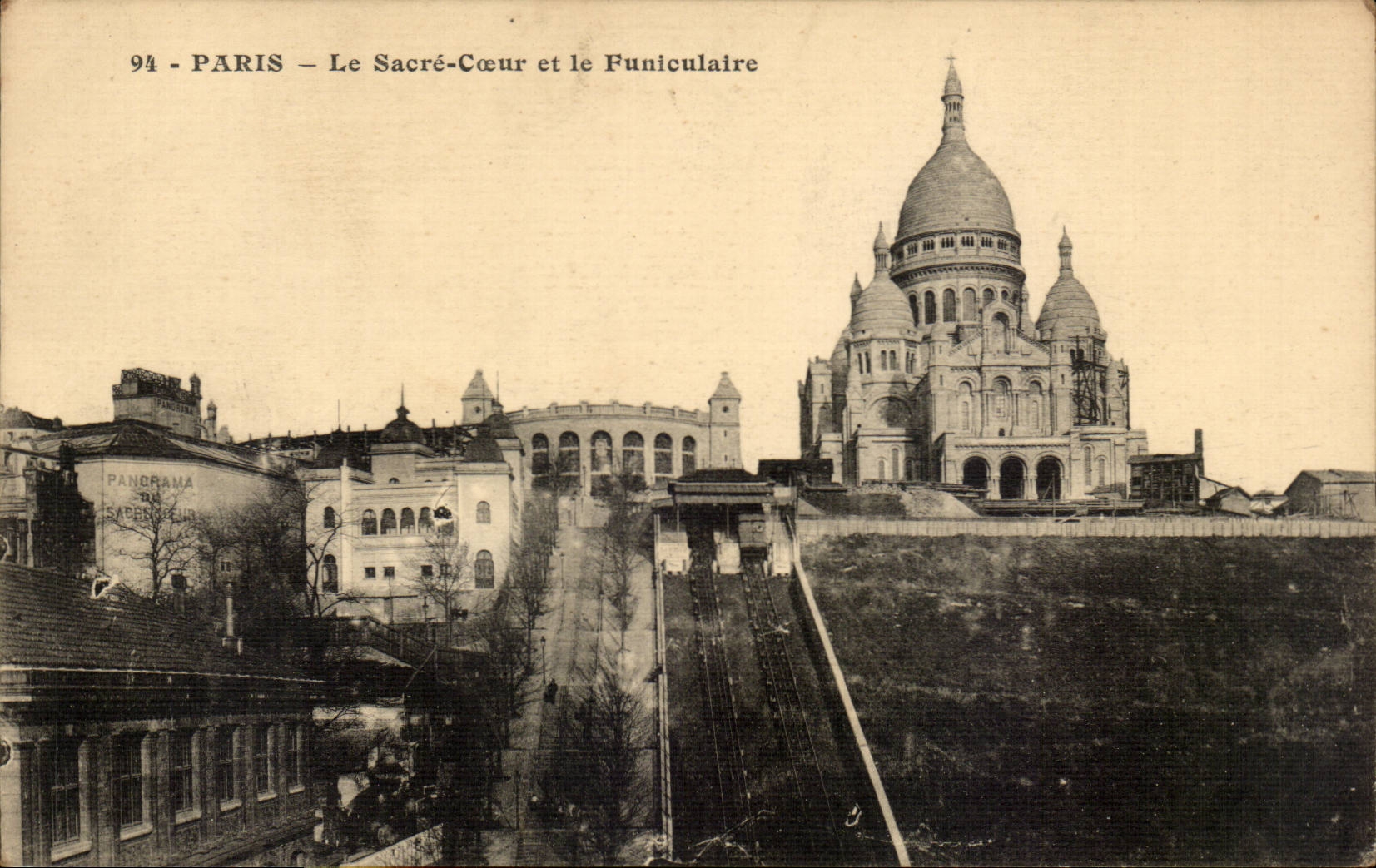 Paris 14 - Le Sacre Coeur et la Funiculaire CPA 