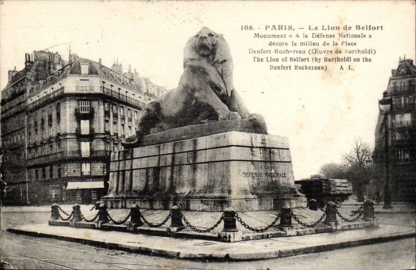 Paris 14 - Le Lion de Belfort CPA 