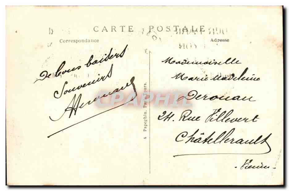 Paris 8 - La Madeleine - CPA  — Verso