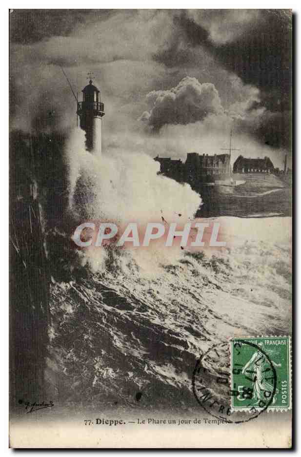 Dieppe - Un Jour de Tempete - CPA 